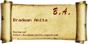 Bradean Anita névjegykártya